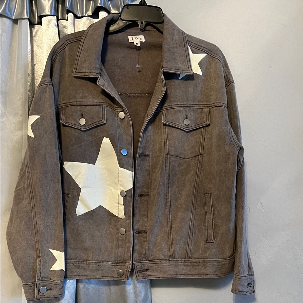 POL gray Military Jacket with White Stars